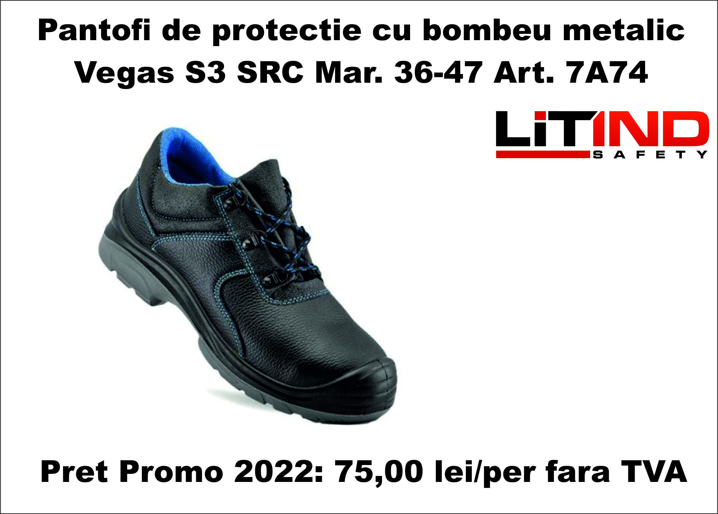 Pantof de protectie VEGAS S3 Art.7A74